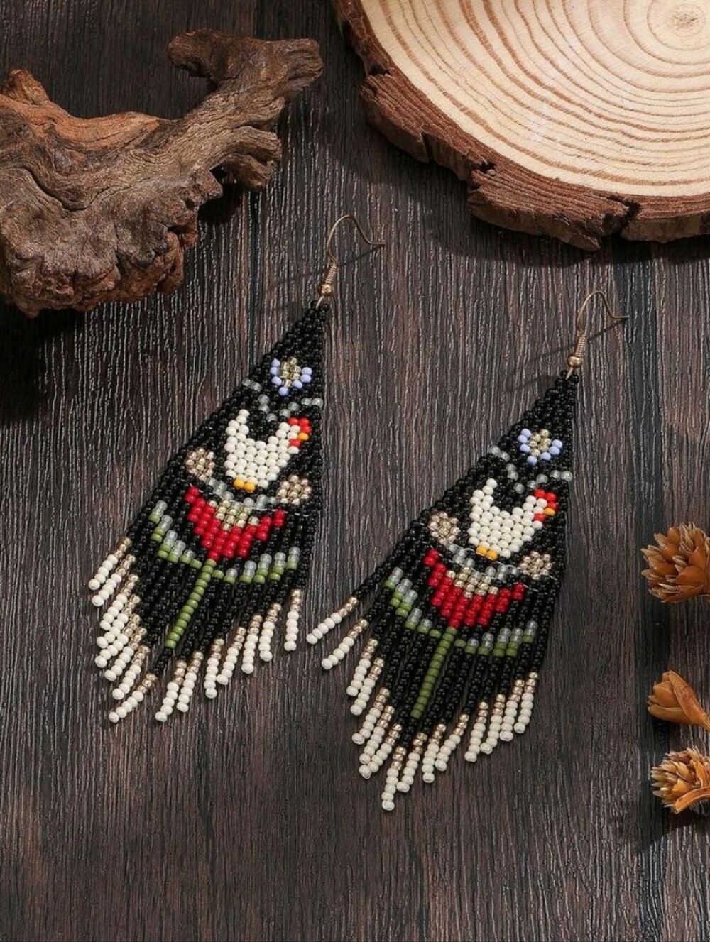 Handmade Boho Chic Beaded Earrings